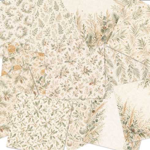 Preview: LaCreativ - Designpapier "Zarte Winterzweige" Paper Pack 6x6" - 24 Bogen