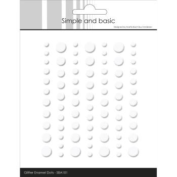 Simple and Basic - Glitter Enamel Dots "Soft White"