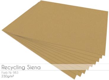 Cardstock "Recycling" - Bastelpapier 230g/m² DIN A4 in recycling siena