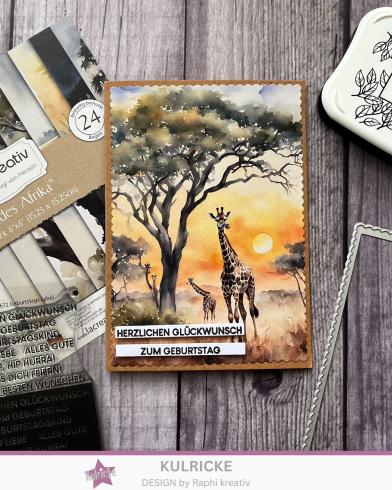 Preview: Kulricke Stempelset "Geburtstags Label" Clear Stamp