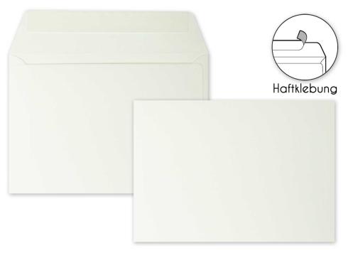 Briefumschlag DIN C6 120g/m² oF Haftklebung in elfenbein
