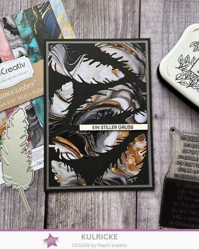 Preview: Kulricke Stempelset "Trauer Label" Clear Stamp