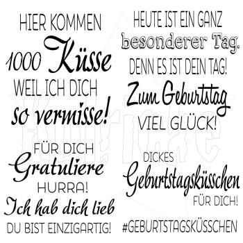 Kulricke Stempelset "Geburtstagsküsse" Clear Stamp
