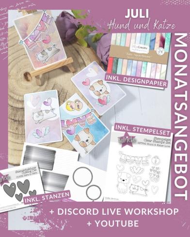 Kulricke Bundle "Hund und Katze" inkl. ATC Stanze und Designpapier