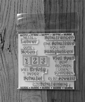 123 Schule Stempel Set