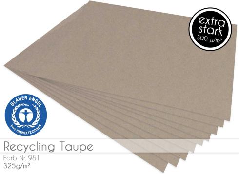Kraftkarton 325g/m² DIN A4 in recycling taupe