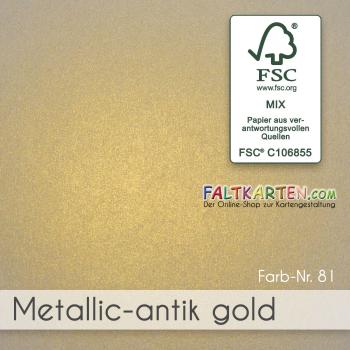 Cardstock - Bastelpapier 240g/m² DIN A4 in metallic-antik gold