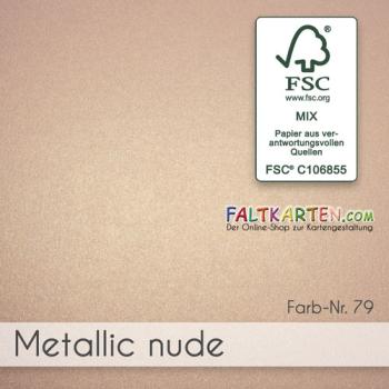 Cardstock - Bastelpapier 300g/m² DIN A4 in metallic nude