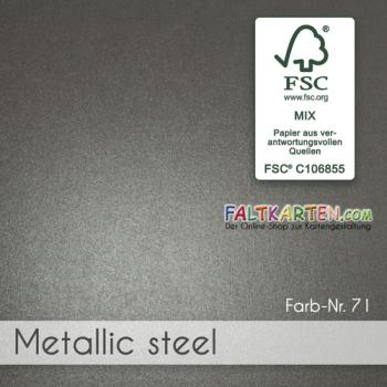 Cardstock - Bastelpapier 250g/m² DIN A4 in metallic steel