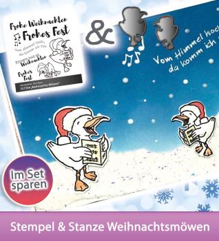 Set "Weihnachtsmöwen" Stempelset & Stanze