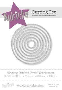Kulricke Metall Stanzschablone Craft Die "Nesting Stitched Kreise"