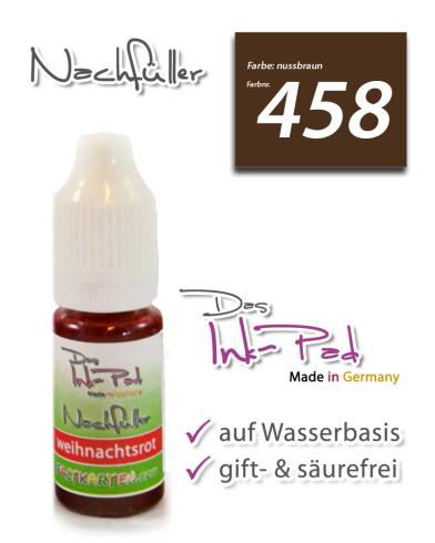 Nachfüller 10ml in nussbraun für Das Ink-Pad - Stempelkissen