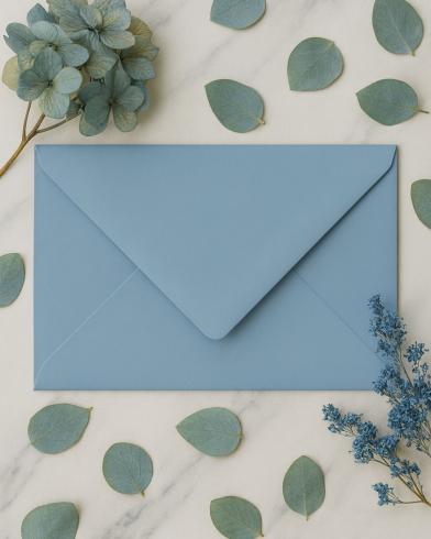 Preview: Briefumschlag DIN C6 120g/m² oF Nassklebung in graublau