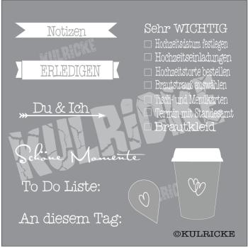 Kulricke Stempelset "Plan Hochzeit" Clear Stamp