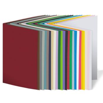 Sortiment "25 Farben Premium " 25x Faltkarten in 25 Farben DIN A5 - farbig sortiert