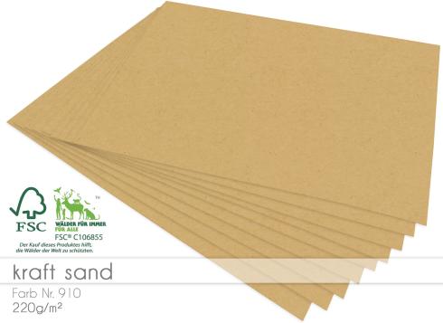 Cardstock - Kraftpapier 220g/m² DIN A4 in kraft sand