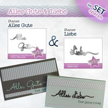 Stempel & Stanz Set "Alles Gute & Liebe"