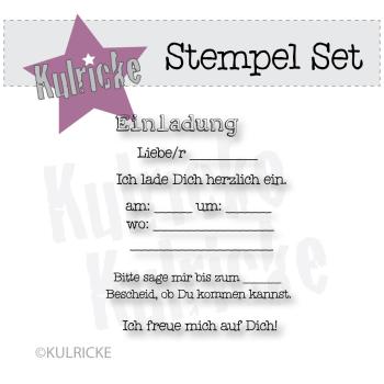 Geburtstag Einladung Stempel