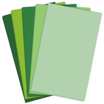 Farbkartonset "Grüntöne" 25x Cardstock in 5 Farben DIN A4 - farbig sortiert