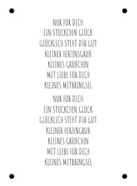 Kulricke Designpapier - "Nur für dich" Label Papier A7