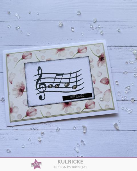 Kulricke Stempelset "Notensammlung "  A7 Clear Stamp