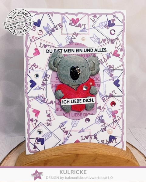 Kulricke Stempelset "In Liebe Label" Clear Stamp