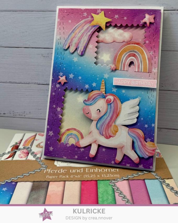 LaCreativ - Designpapier "Pferde und Einhörner" Paper Pack 6x6" - 24 Bogen