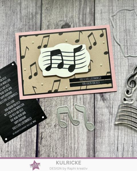 Kulricke Designpapier - "Alles Liebe " Label Papier A7
