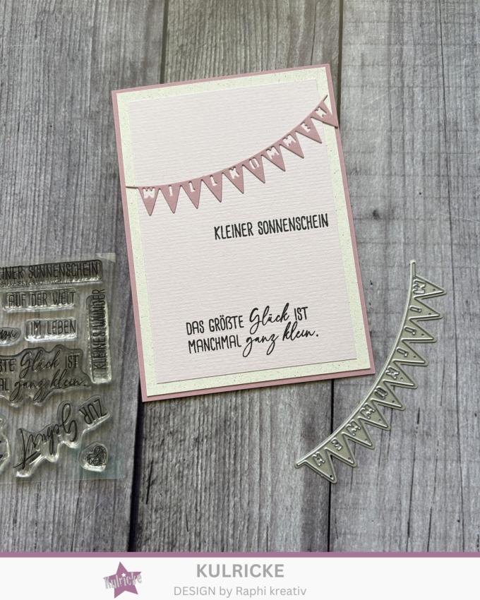 Kulricke Stanzschablone "Wimpelkette Willkommen " Craft Die