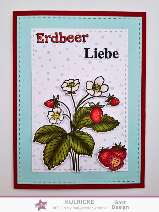 Kulricke Stempelset "Erdbeerstrauch" Clear Stamp
