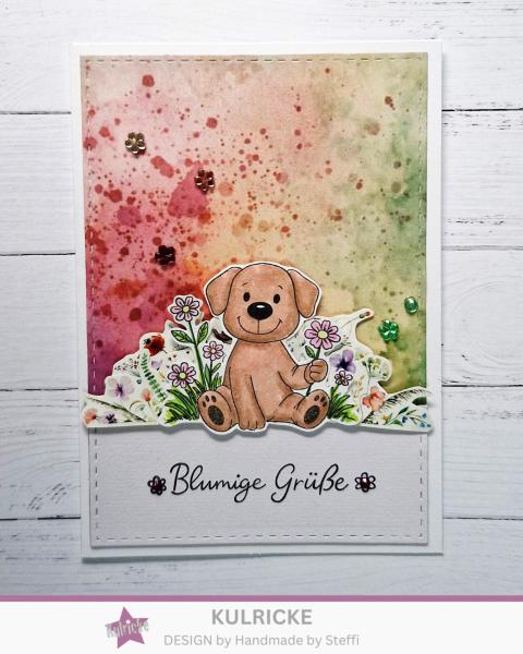 Kulricke Stempelset "Schnüffelblumen" Clear Stamp