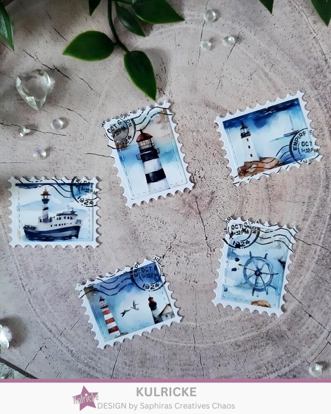 Kulricke Stanzschablone "Briefmarken Mix" Craft Die 