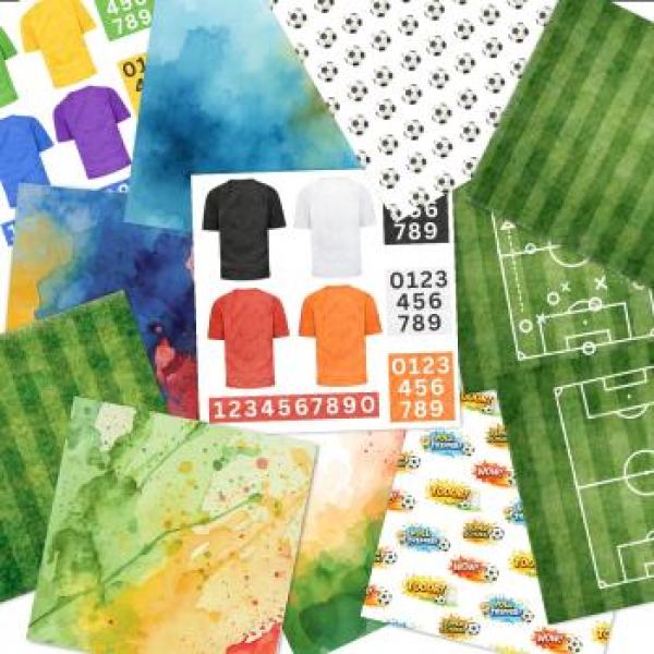 LaCreativ - Designpapier "Fußballfieber" Paper Pack 6x6" - 24 Bogen