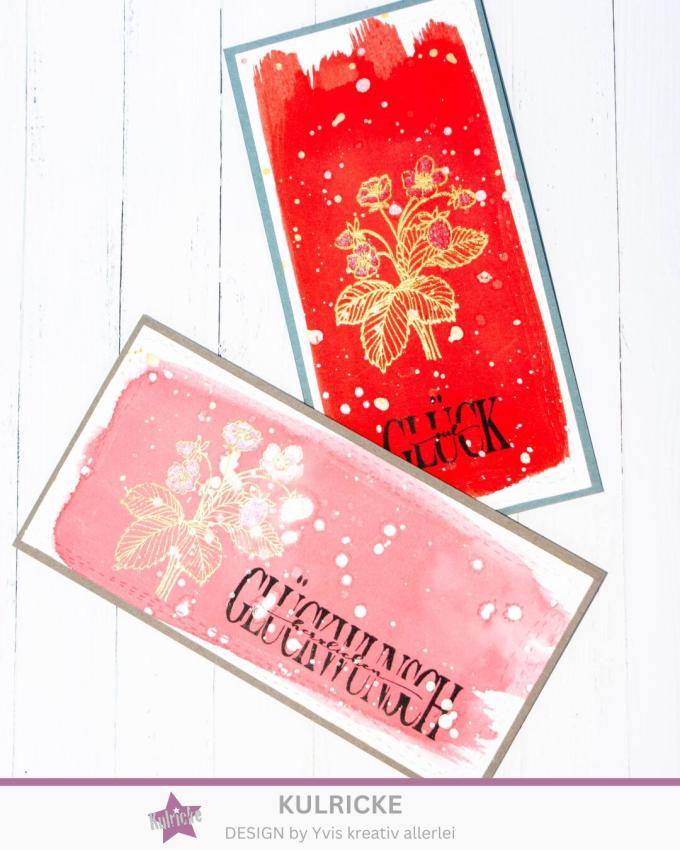Kulricke Stempelset "Erdbeerstrauch" Clear Stamp