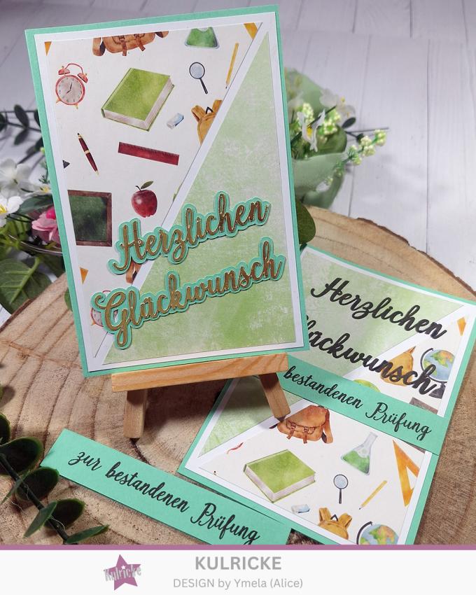 Kulricke Stanzschablone "Herzlichen Glückwunsch mit Schatten" Craft Die