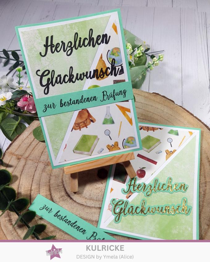 Kulricke Stempel "Herzlichen Glückwunsch" Clear Stamp