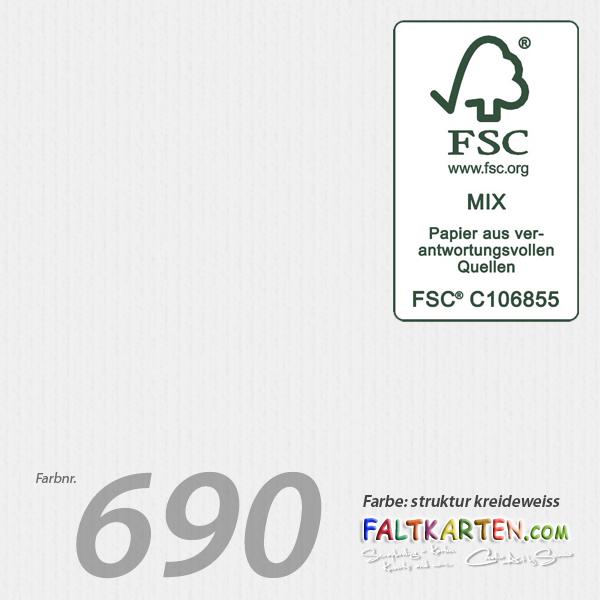 Cardstock - Bastelpapier 220g/m² DIN A4 in struktur kreideweiss