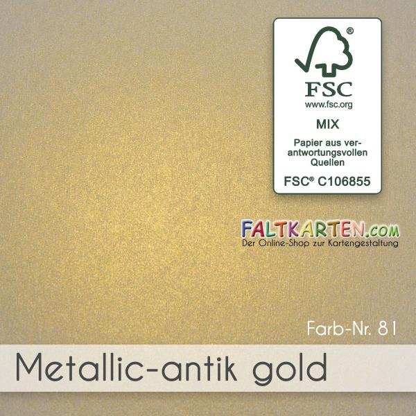 Cardstock - Bastelpapier 240g/m² DIN A4 in metallic-antik gold