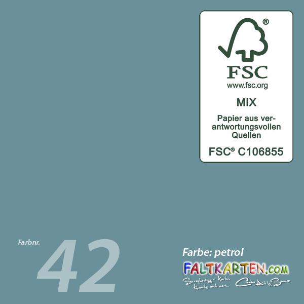 Cardstock 12"x12"  240g/m² (30,5 x 30,5cm) in petrol