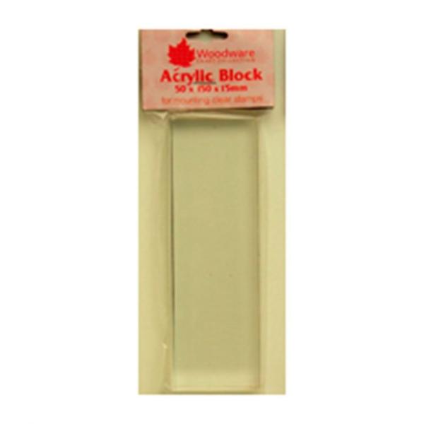 Woodware - Acrylic block - Long - 50x150x15mm - Stempelblock