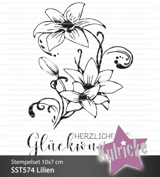 Kulricke Stempelset "Lilien" Clear Stamp