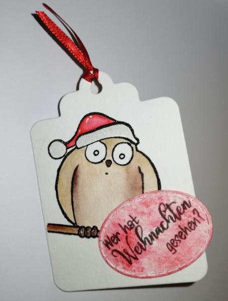 Kulricke Stempelset "Weihnachtseule" Clear Stamp