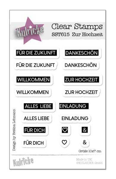 Zur Hochzeit Kulricke Reverse Clear Stamp