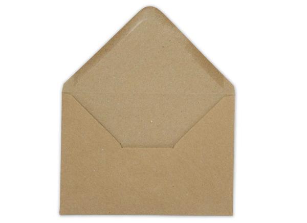 Briefumschläge - Briefhüllen in recycling natur, DIN B6   120g/m² oF, Nassklebung