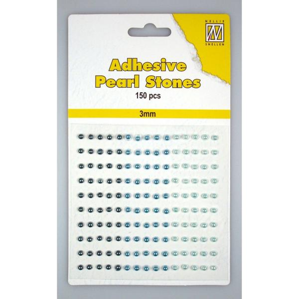 Nellie Snellen - Halbperlen "Blue" Adhesive Pearl Stones
