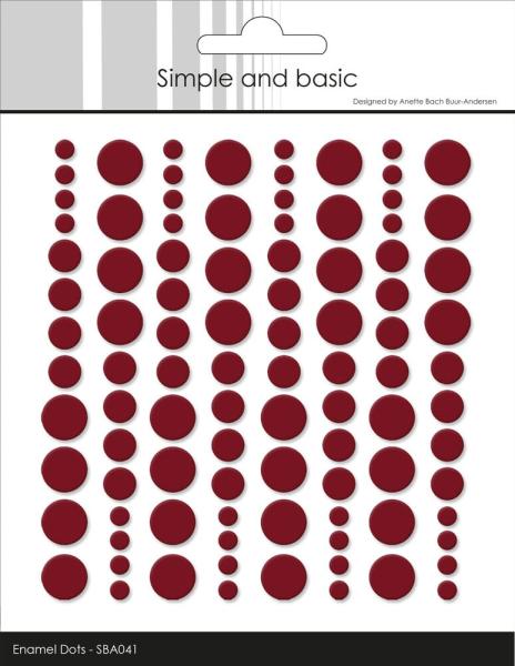Simple and Basic - Adhesive Enamel Dots "Burgundy"
