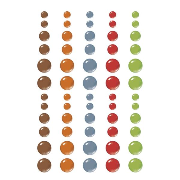 Simple Stories - Enamel Dots "Vintage Woodlands" 60 Stück 
