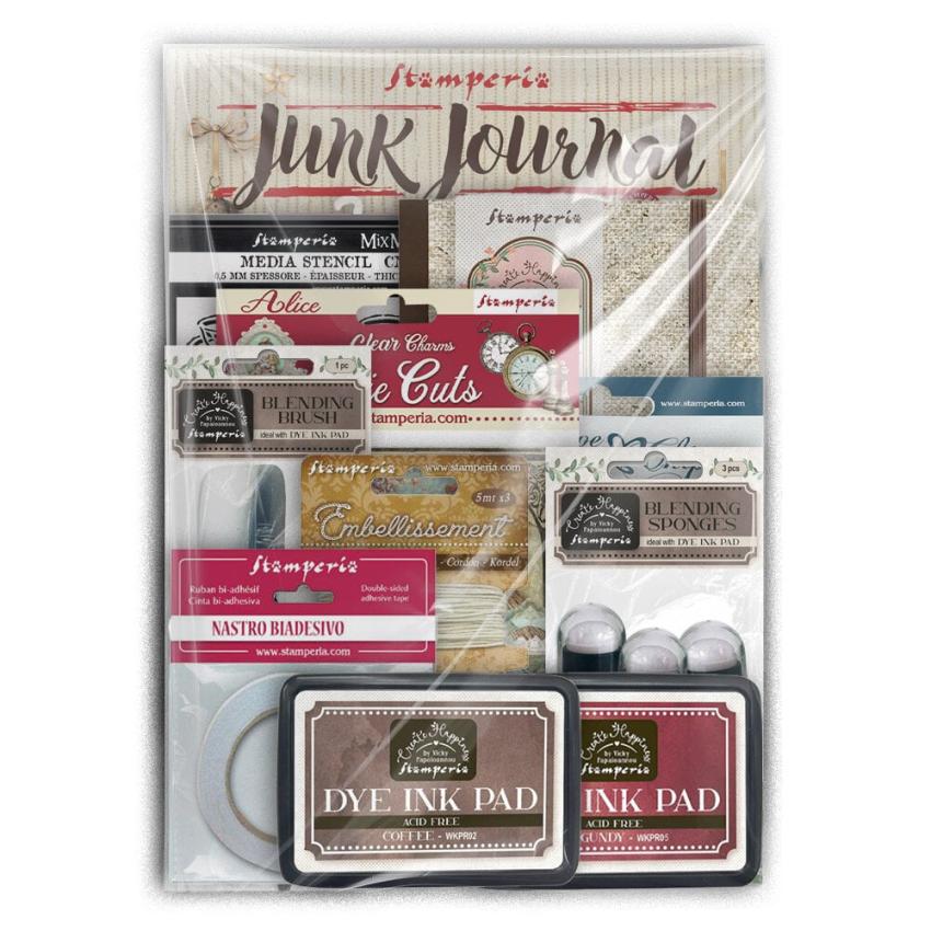 Stamperia - Junk Journal and Colouring Kit "Alice in Christmas"