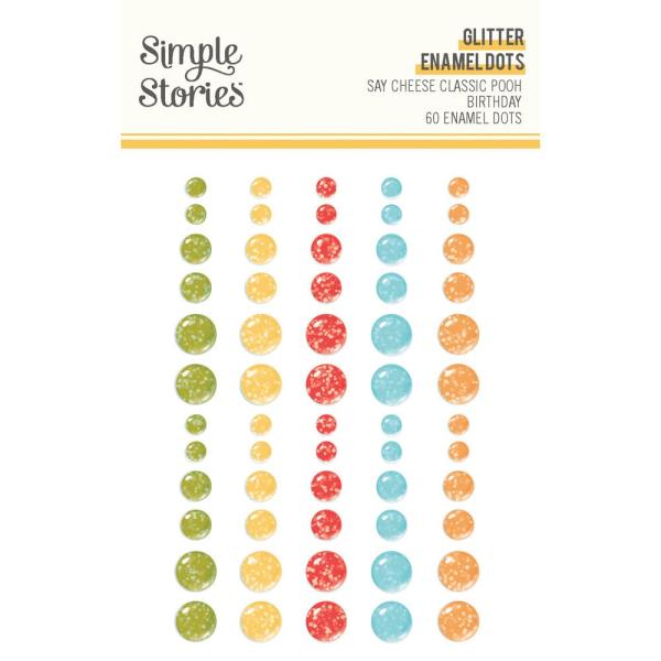 Simple Stories - Enamel Dots "Say Cheese Classic Pooh Birthday" 60 Stück 