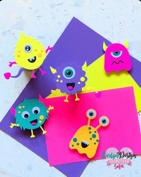 Carlijn Design - Klebesteine "Eyes 1" Enamel Dots 300 Stück